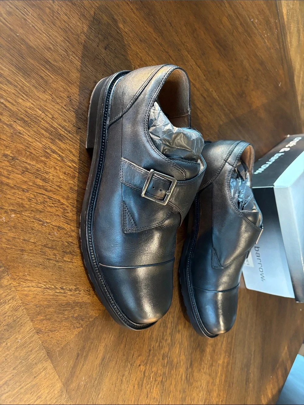 croft & barrow Black Leather Single Monk Strap Oxfords